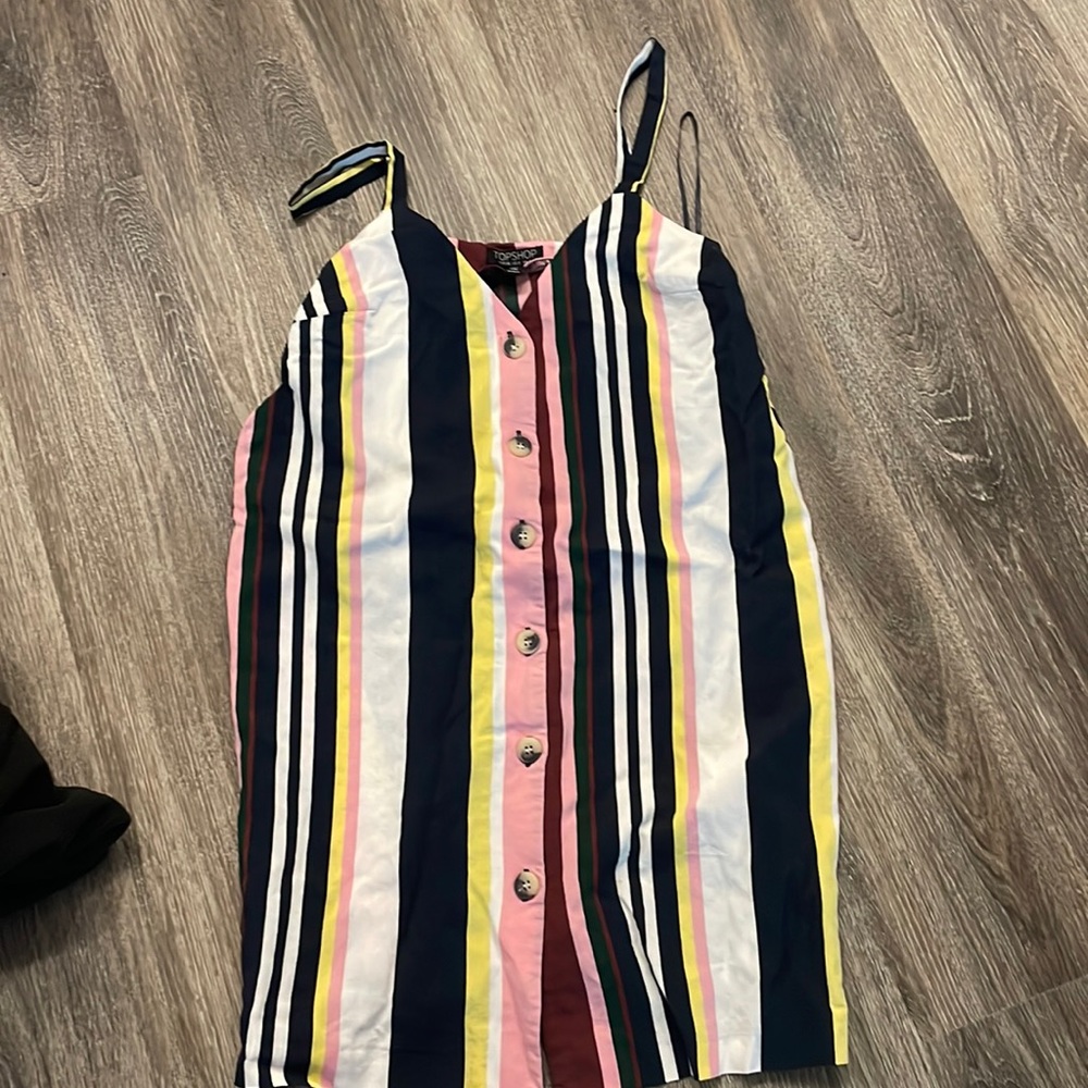 Top shop multi color striped dress